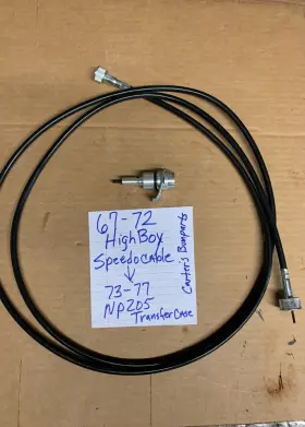 C7tz-17260-aa Aftermarket Products 1967-72 Ford F250 Highboy Speedometer Cable 100 Inches With Adaptor For Np205