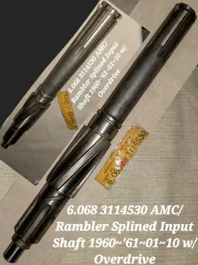 1960-ft61 Amc 3114530 Amc/rambler 3 Spd. Splined Input Shaft 01 10 Without Verdrive N.o.s
