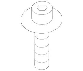 07-12-9-907-489 Bmw Genuine Air Inlet Duct Screw