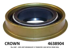 4638904 Crown Automotive Sales Co. Transfer Case Output Shaft Seal Rear Jeep Wrangler Yj Cherokee Xj