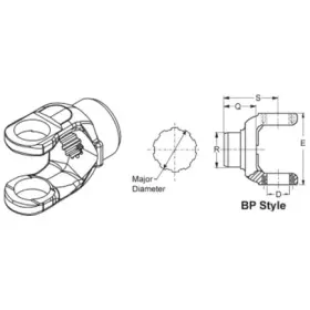 6.5-4-4281x Dana Holding Corporation 1810 Series Power Take Off Pto End Yoke Steel 5.188 C/l