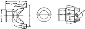 250-4-761-1x Dana Spicer Pto End Yoke