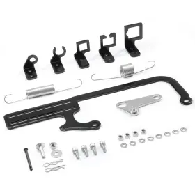 304147 Daola888 Adjustable Car Cable Mounting Kit Black Steel Throttle Bracket For Gm 700r4