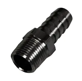 98102 Derale Straight Hose Barb Fitting 3/8 Inch Npt Male X 1/2 Each