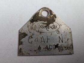 Ford C4af-n 1964 Galaxie 352 V8 Autolite 4100 Carburetor Tag C4af N