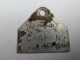 C4af-n Ford 1964 Galaxie 352 V8 Autolite 4100 Carburetor Tag C4af N
