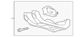 L1mz-6068-k Ford Genuine Trans Mount Bracket