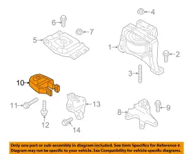 Av6z6068b Ford Oem 15-19 Escape Engine Trans Mounting-trans Mount