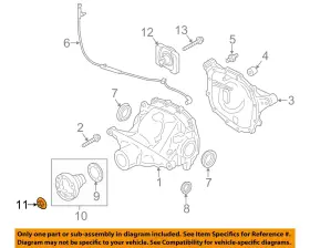 Fl3z4320a Ford Oem 15-23 Mustang Rear Suspension Axle Differential-lock Nut