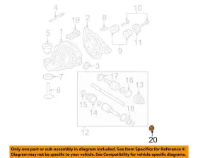 W710084s439 Ford Oem 89-14 Aviator Rear Suspension Axle Housing-axle Nut