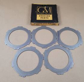 General Motors 3689707 5 New Nos Gm Power Glide Clutch Driven Plates 1950-52 Chevy Pass