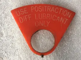 478173 General Motors Original Positraction Posi Tag Chevelle Camaro Nova 66 67 68 69 70 Chevy Ii 3/4 Inch