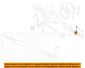 15286384 Gm Oem 07-20 Avalanche Rear Suspension Axle Housing-abs Ring