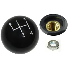 Inl14720b Inline Tube 1964-88 Gm 1 7/8 Black Hurst 4 Speed Shifter Ball Knob Coarse Thread Lock Nut