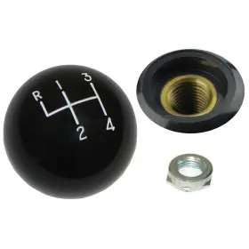 Inl14721b Inline Tube 64-88 1 7/8 Black Hurst 4 Sp Shifter Handle Ball Knob W Nut Fine Thread 3/8-24