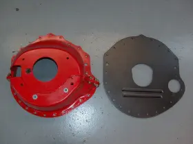Lak-15000 Lakewood Industries / Quicktime Vintage Chevy Steel 2 Piece Safety Scatter Shield Bell Housing With Plate