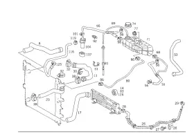 163-501-06-24 Mercedes-benz Genuine Coolant Pipe