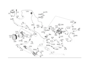 166-320-26-54 Mercedes-benz Genuine Oil Pressure Line