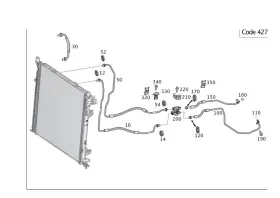 166-500-50-72 Mercedes-benz Genuine Transmission Oil Cooler Line