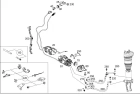167-320-02-54 Mercedes-benz Genuine Oil Pressure Line