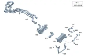 167-500-13-01 Mercedes-benz Genuine Transmission Oil Cooler Line