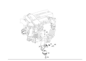204-242-26-01 Mercedes-benz Genuine Engine Carrier