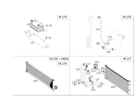 212-270-15-05 Mercedes-benz Genuine Oil Line