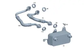 222-270-09-05 Mercedes-benz Genuine Oil Line