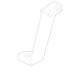 Mitsubishi 2920a292 Genuine Trans Cooler Upper Bracket