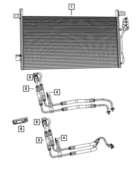 05058400ad Mopar Genuine Oil Cooler Pressure And Return Hose Tube 05058400ad Mopar Genuine Oil Cooler Pressure And Return Hose Tube