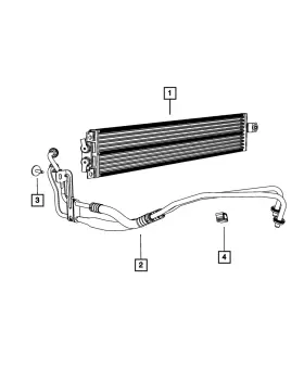 05058946ae Mopar Genuine Oil Cooler Pressure And Return Hose Tube
