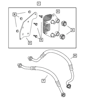 05290001ad Mopar Genuine Oil Cooler Outlet Line 5290001ad