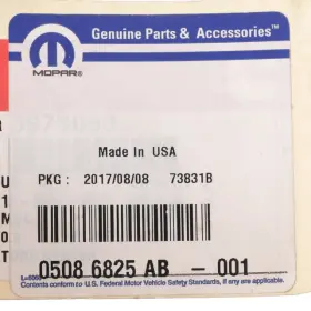 5086825ab Mopar Oem New 2003-2004 Dodge Ram 2500 3500 5.9 6.7l Heater Core Tube