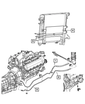 52028866ad Mopar Genuine Oil Cooler Tube And Hose