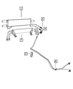 52028867ae Mopar Genuine Oil Cooler Return - Hose/tube