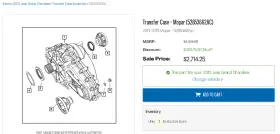 5285366ac Mopar Transfer Case For 2013 Jeep Grand Cherokee New Damaged Housing
