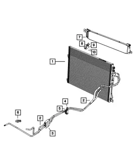 55038178ae Mopar Genuine Oil Cooler Pressure And Return Hose Tube