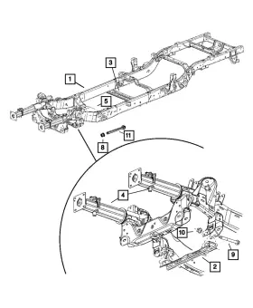 68015144ab Mopar Genuine Transmission Cross-member