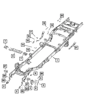 68158075ad Mopar Genuine Transmission Cross-member