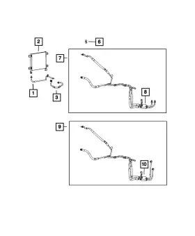 68230431ae Mopar Genuine Oil Cooler Pressure And Return Hose Tube