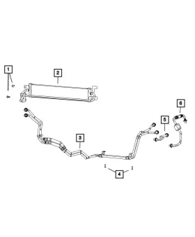 68282408ab Mopar Genuine Oil Cooler Return Hose And Tube