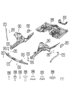 68308876ab Mopar Genuine Transmission Cross-member