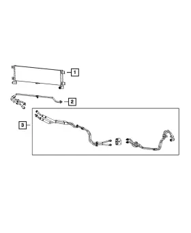 68359844ad Mopar Genuine Oil Cooler Pressure And Return Hose Tube
