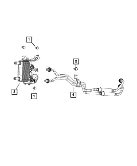 68379508ac Mopar Genuine Oil Cooler Pressure And Return Hose Tube