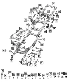 68406520ab Mopar Genuine Transmission Cross-member