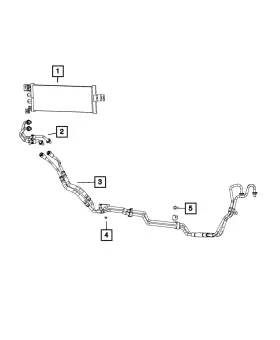 68448065ab Mopar Genuine Oil Cooler Pressure And Return Hose Tube