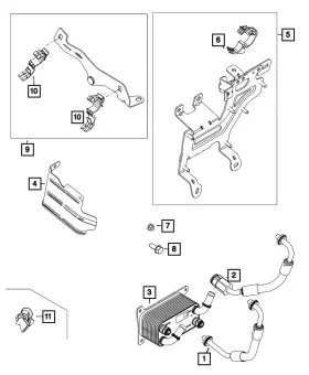 68489116aa Mopar Genuine Hose Bracket