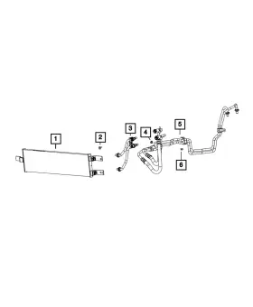 68564598ab Mopar Genuine Oil Cooler Pressure And Return Hose Tube