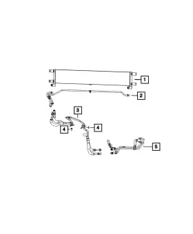 68591749aa Mopar Genuine Oil Cooler Pressure And Return Hose Tube