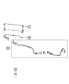 68677878aa Mopar Genuine Oil Cooler Pressure And Return Hose Tube